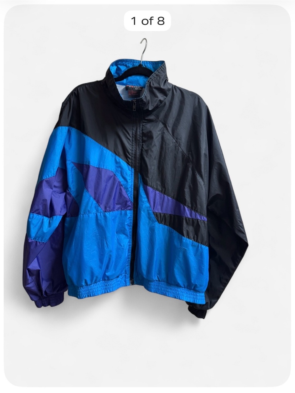 Vintage Athletic Works Men’s XXL Colorblock Windbreaker Jacket 80s 90s